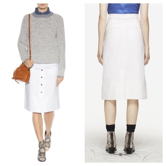 Rag & Bone / Branson white button down skirt NWT - Picture 1 of 5